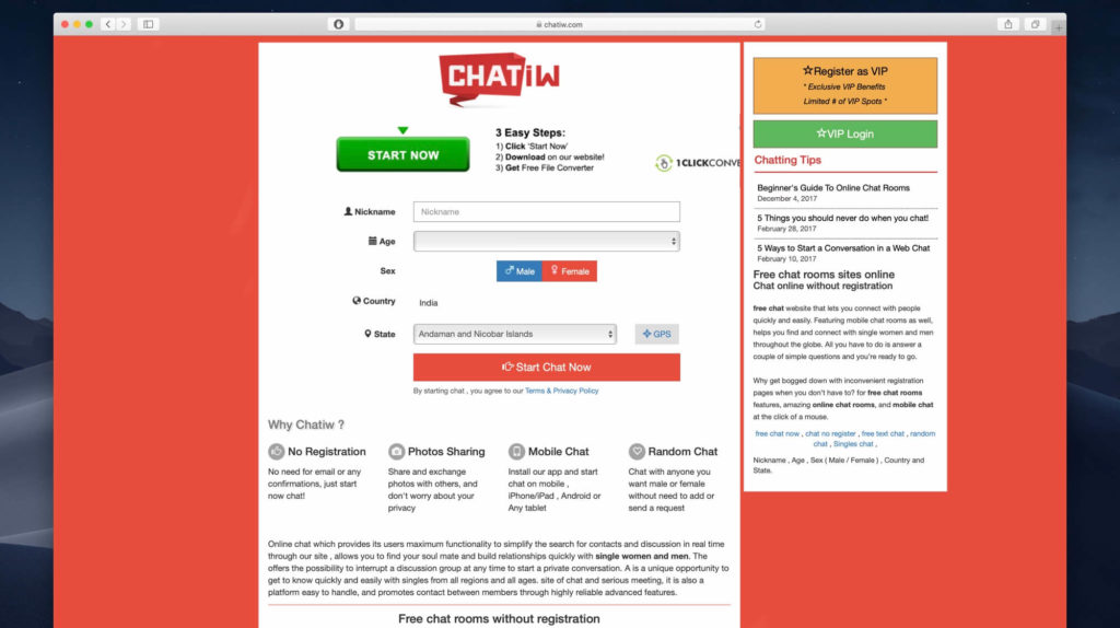Rooms web free chat #1 Chatiw