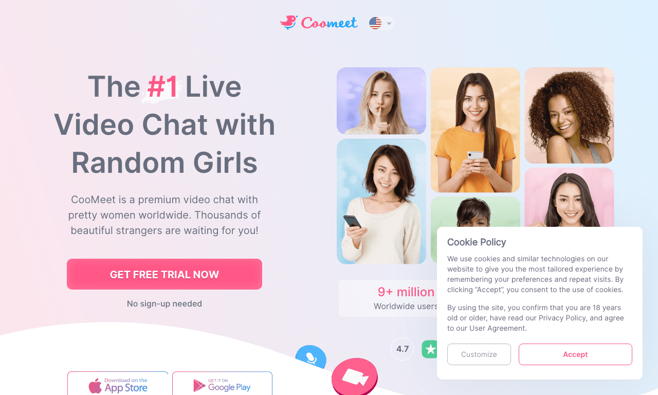 Coomeet Cam To Cam Video Chat With Girls